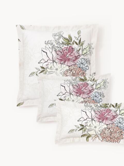 Cotton Sateen Pillowcase Margot with Floral Print