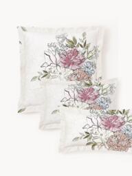 Cotton Sateen Pillowcase Margot with Floral Print