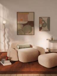 XL Bouclé Lounge Chair Wolke - thumbnail 7