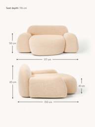 XL Bouclé Lounge Chair Wolke - thumbnail 8