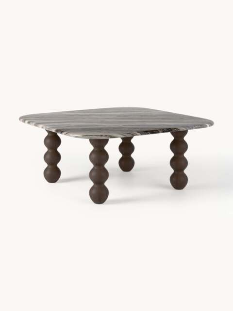 Marble Coffee Table Lyndi with Oak Legs - image 1