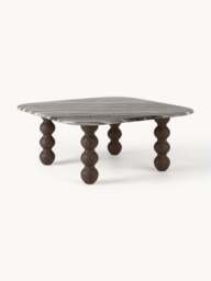 Marble Coffee Table Lyndi with Oak Legs