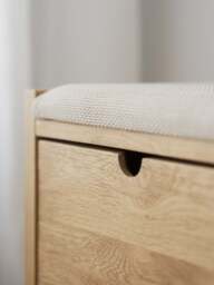 Upholstered Wooden Storage Bench Hillmond - thumbnail 5