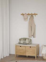 Upholstered Wooden Storage Bench Hillmond - thumbnail 4