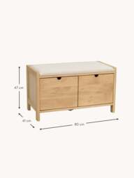 Upholstered Wooden Storage Bench Hillmond - thumbnail 6