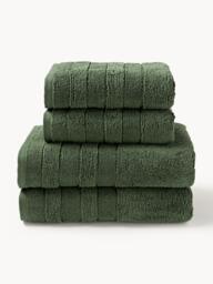 Towel Set Luxe with Striped Border, in various set sizes - thumbnail 2
