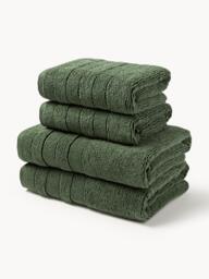 Towel Set Luxe with Striped Border, in various set sizes