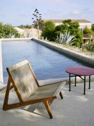 Handmade Iroko Wood Garden Lounge Chair MR01 Initial - thumbnail 7