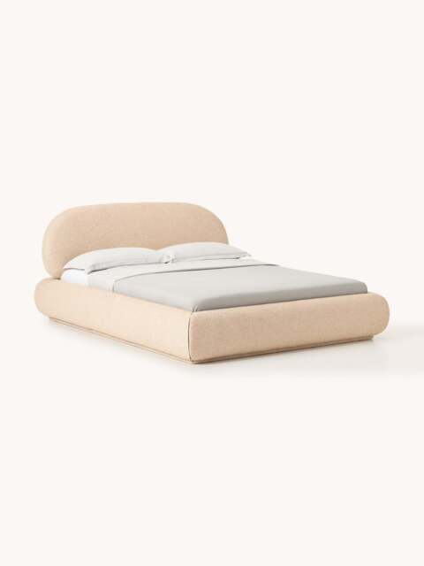 Upholstered Bouclé Bed Alba
