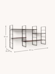 Metal Wall Shelf Tayo with Mango Wood Shelves - thumbnail 7