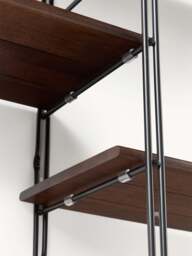 Metal Wall Shelf Tayo with Mango Wood Shelves - thumbnail 3