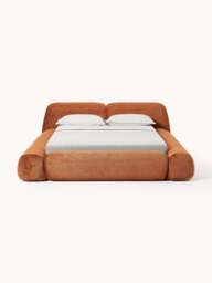 Upholstered Teddy Bouclé Bed Wolke - thumbnail 2