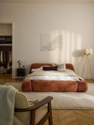 Upholstered Teddy Bouclé Bed Wolke - thumbnail 9