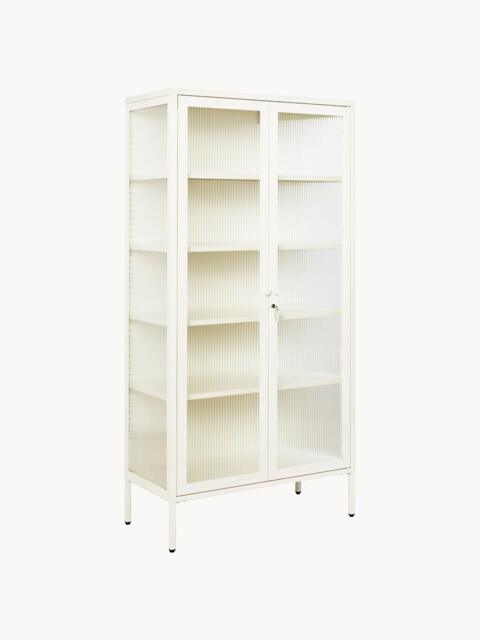 Metal Display Cabinet The Collector with Ribbed Glass - image 1