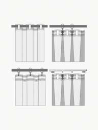 Dim-Out Multi-Band Curtains Lasha, Set of 2, W 135 cm - thumbnail 5
