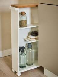 Bathroom Shelving Unit Tower with Wheels - thumbnail 2