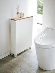 Bathroom Shelving Unit Tower with Wheels - thumbnail 6