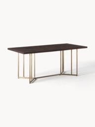 Mango Wood Dining Table Luca with Herringbone Pattern, in various sizes - thumbnail 1