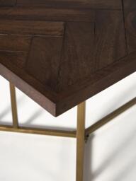 Mango Wood Dining Table Luca with Herringbone Pattern, in various sizes - thumbnail 6