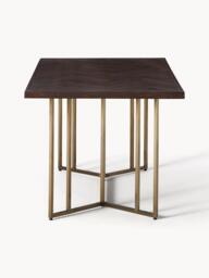 Mango Wood Dining Table Luca with Herringbone Pattern, in various sizes - thumbnail 4