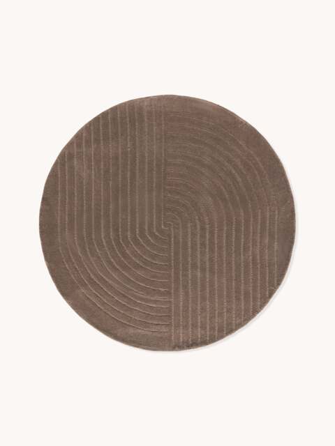 Round Hand-Tufted Wool Rug Mason - image 1