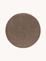 Round Hand-Tufted Wool Rug Mason - thumbnail 1