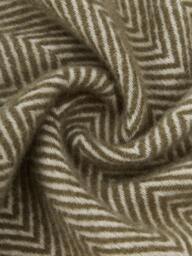 Wool Throw Tyrol with Herringbone Pattern and Fringes - thumbnail 3