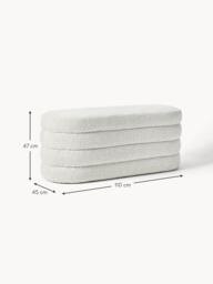Upholstered Bouclé Bench Alto - thumbnail 8