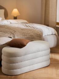 Upholstered Bouclé Bench Alto - thumbnail 2