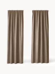 Opaque Multi-Band Curtains Jensen, Set of 2, W 130 cm - thumbnail 3