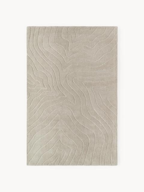 High-Low Wool Rug Aaron, Hand-Tufted - image 1