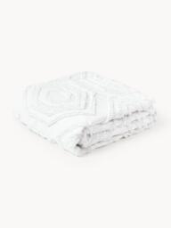Cotton Percale Bedspread Faye with Tufted Geometric Pattern