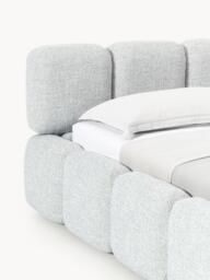 Upholstered Bouclé Bed Tayla with Storage Space - thumbnail 3