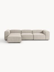 Linen Blend Modular Sofa Lennon (4-seater) with ottoman (left/right) - thumbnail 6