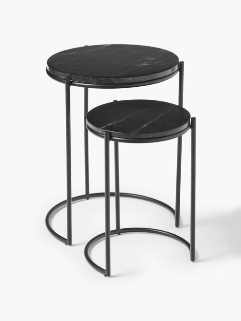 Marble Side Tables Ella, Set of 2 - image 1