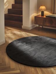 Round Hand-Woven Viscose Rug Jane - thumbnail 2