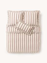 Ruffled Linen-Cotton Duvet Cover Posie - thumbnail 3
