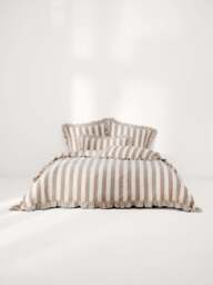 Ruffled Linen-Cotton Duvet Cover Posie - thumbnail 2