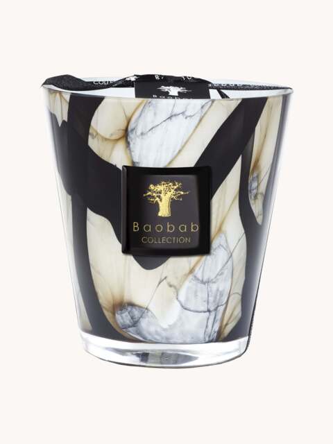 Four-Wick Scented Candle Stones (Leather, Rose & Plum) - image 1