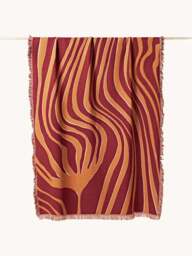 Reversible Cotton Throw Alia with Fringes