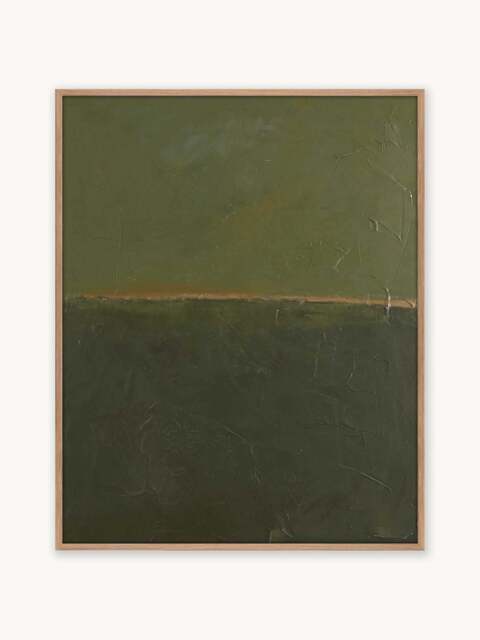 Hand-Painted Canvas Art Edge Green - image 1