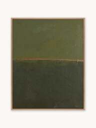 Hand-Painted Canvas Art Edge Green