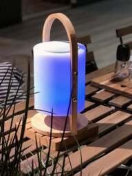 Mobile Indoor & Outdoor LED Table Lamp Woody with Bluetooth Speaker And Battery - thumbnail 2