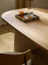 Oval Oak Wood Dining Table Dune, in various sizes - thumbnail 7