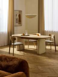 Oval Oak Wood Dining Table Dune, in various sizes - thumbnail 6