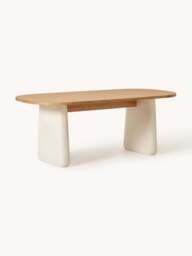 Oval Oak Wood Dining Table Dune, in various sizes