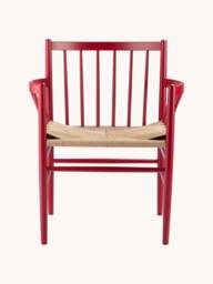 Handwoven Beech Wood Dining Chair J81 with Armrests - thumbnail 4