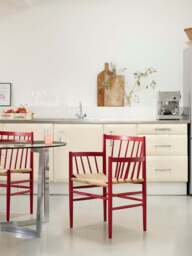 Handwoven Beech Wood Dining Chair J81 with Armrests - thumbnail 2