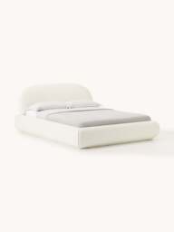 Upholstered Bouclé Bed Alba