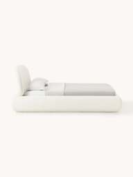 Upholstered Bouclé Bed Alba - thumbnail 3